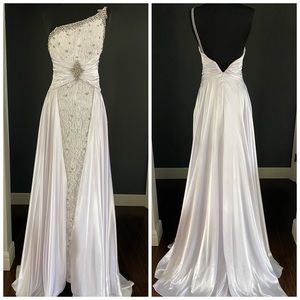 Tony Bowls White Gown